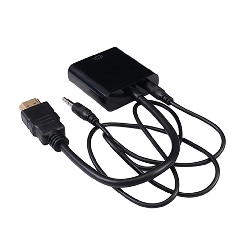 1080P HDMI to VGA Adapter Digital to Analog Converter Cable For Xbox PS4 PC Laptop TV Box to Projector Displayer HDTV
