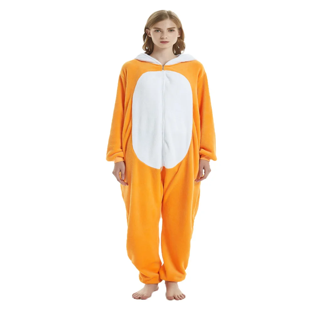 Пижама кигуруми в виде лисы и животных Женский цельный комбинезон для мальчиков