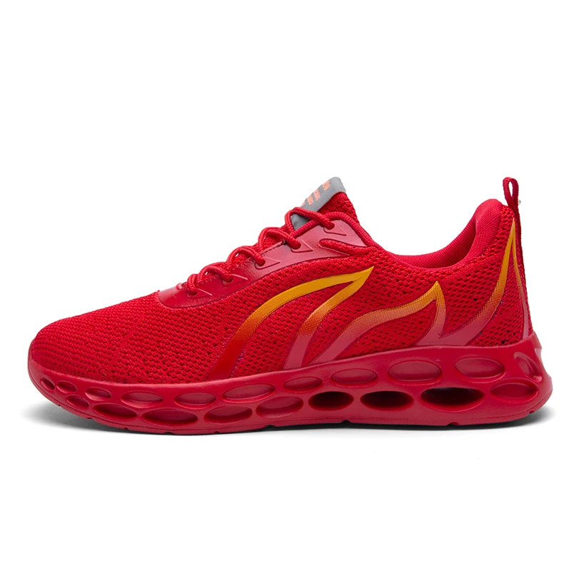 Red 8188 OdoRola/мужские модные кроссовки больших размеров; повседневные спортивные кроссовки; легкая уличная прогулочная обувь; сетчатые кроссовки; обувь для отдыха - Цвет: Red 8188