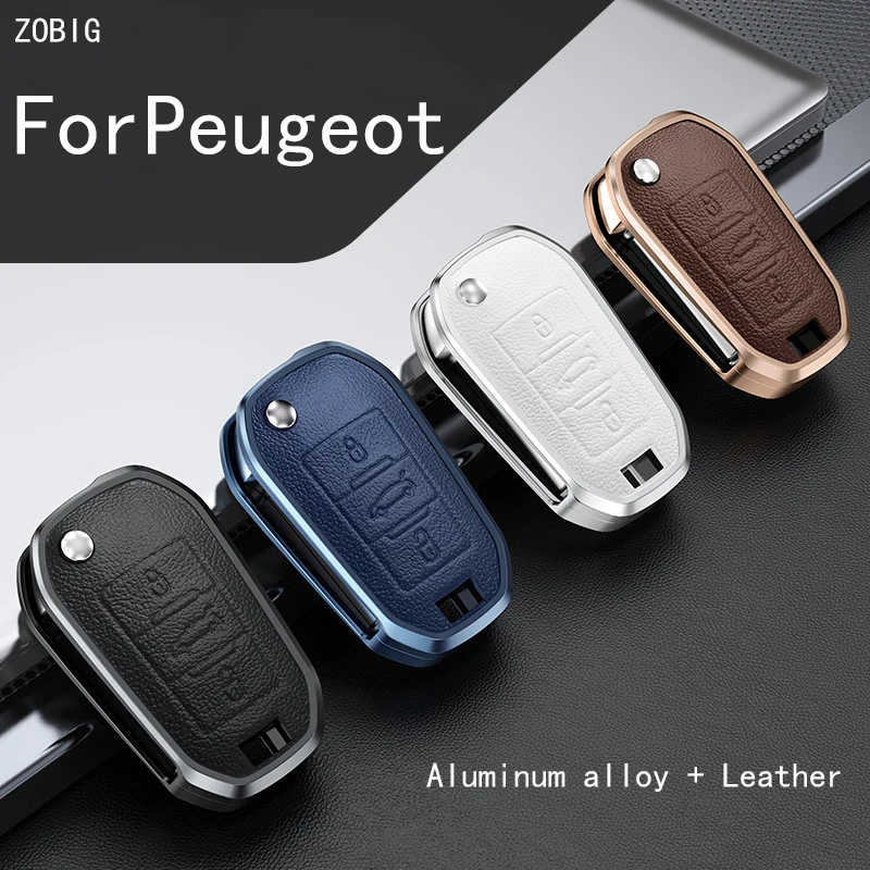 ZOBIG Cover For Peugeot Car Remote Key Fob Case For Peugeot 208 301 308 508 2008 3008 Fob Remote Key Keychain