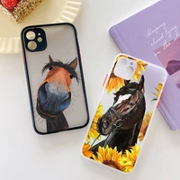 frederik the great beauty horse phone case for iphone x xr xs 7 8 plus 11 12 pro max translucent matte shockproof shell