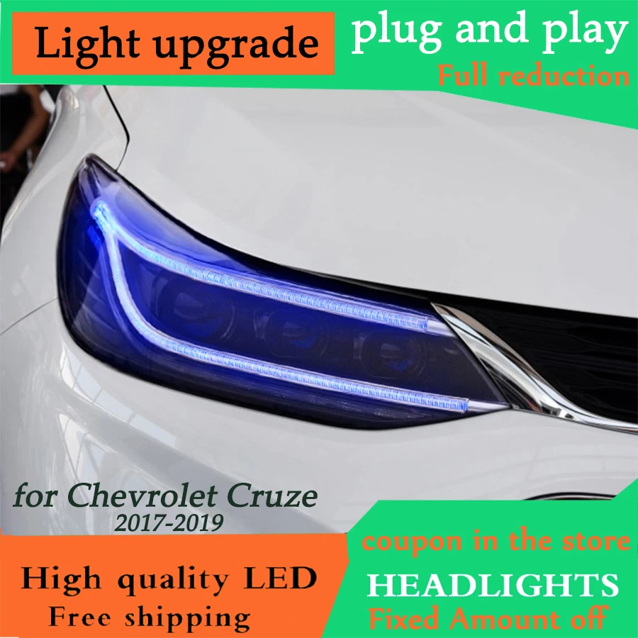 DY_L автомобильный Стайлинг головная лампа для новых Chevrolet Cruze фар 2017 2019