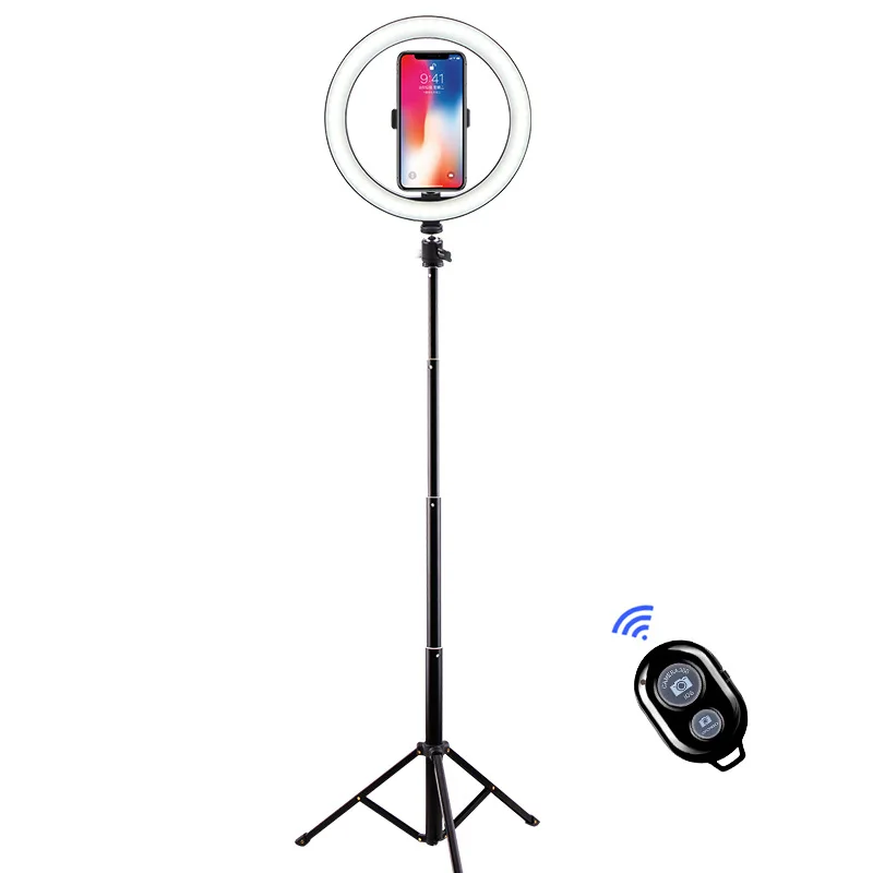 Photography lights9 Фотография с регулируемой яркостью светодиодный селфи кольцо свет Youtube видео Live 3000-6500k фотостудия свет с держателем телефона USB разъем штатив - Испускаемый цвет: Photography lights9