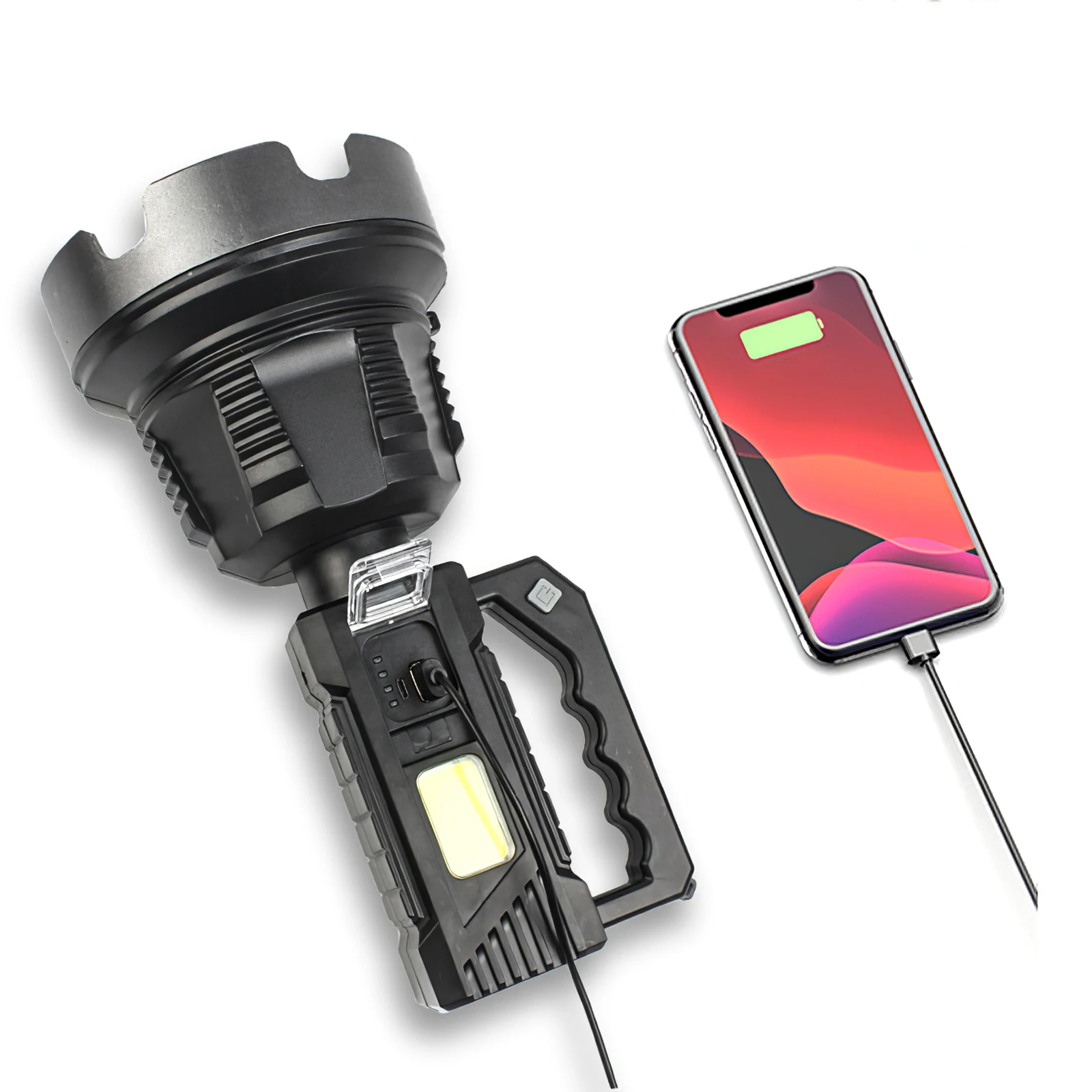 

Portable Flashlight Super Bright Flashlight Camping Hiking Camping Searchlight with Foldable Power Display Handheld Torch Light