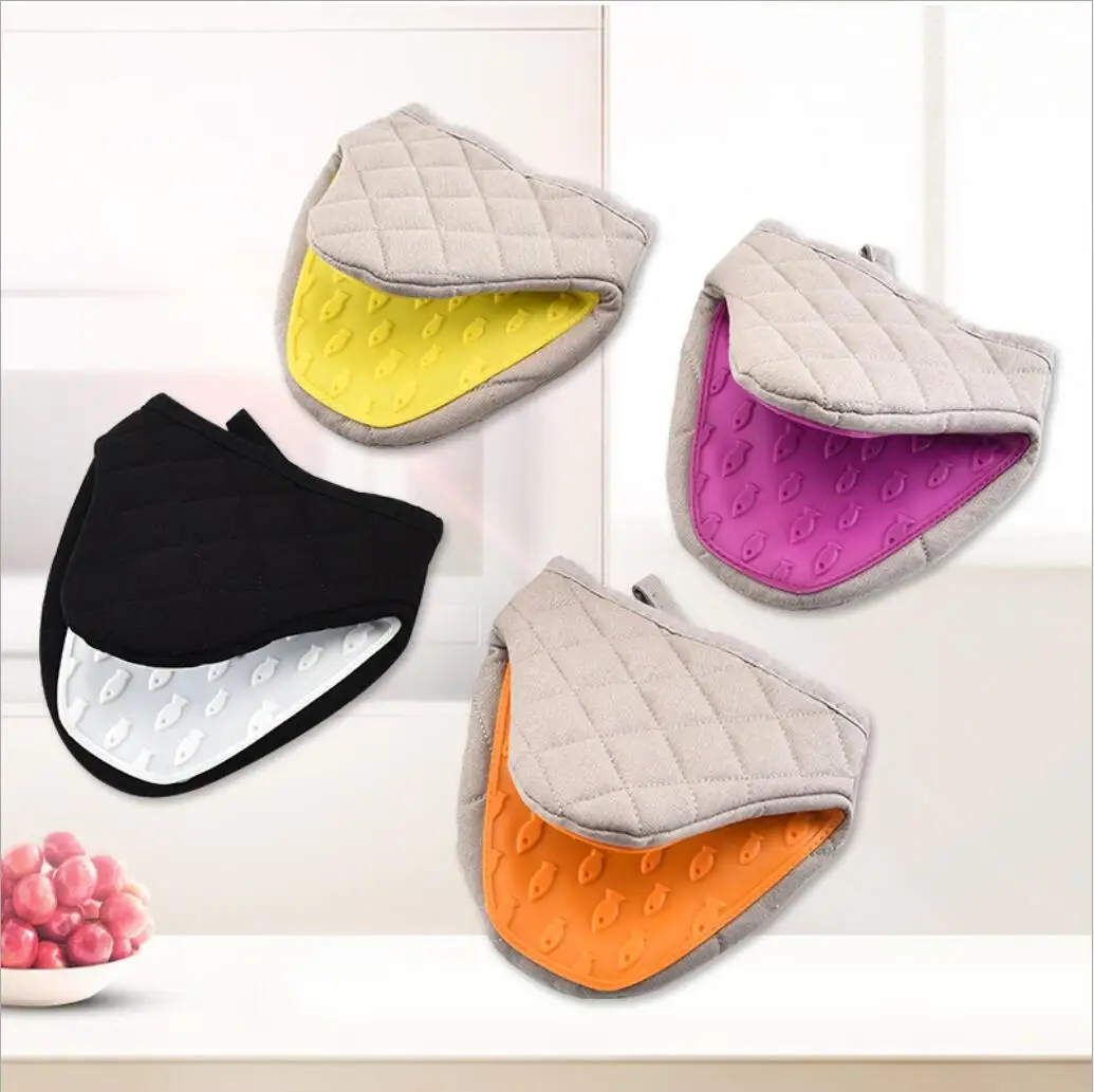 

1PC Anti-scalding Oven Gloves Mitts Potholder Kitchen Silicone Gloves Tray Dish Bowl Holder Oven Handschoen Hand Clip H0373