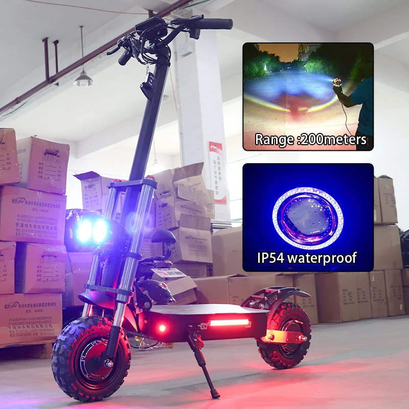 Billig CE Zertifizierung Faltbare Elektro-scooter Erwachsene 3200w Dual Motor Patinete ElÉTrico Mit Sitz 80 KM/H Max Abstand Keine Steuer