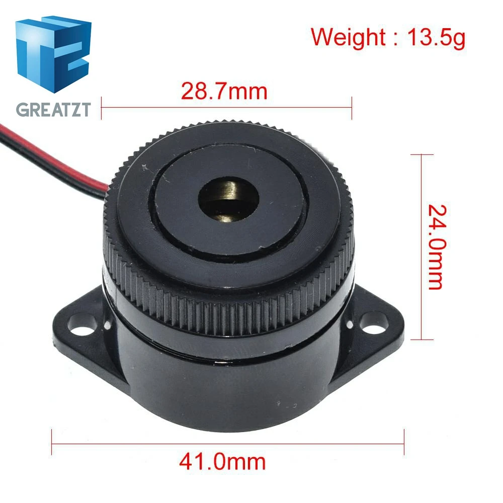 GREATZT QSI 2910 90DB зуммер 29 5x24 5mm DC 12V активный пьезоэлектрический непрерывный звуковой