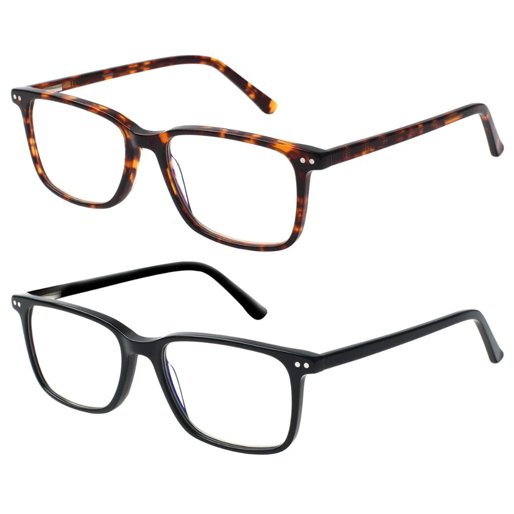 

Henotin Reading Glasses Spring Hinge Lightweight Rectangle Frame Men and Women HD Presbyopia Reader