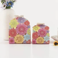 50pcs cute paper candy gift box hollow butterfly european style boxes wedding favors cute dragee chocolate wrapping paper bags