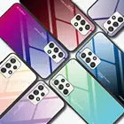 Высокое качество премиум класса, закаленное стекло чехол для Samsung Галактики A32 A42 A52 A72 5G A51 A71 4G F62 M62 силиконовый TPU чехол для Galaxy a32 чехол