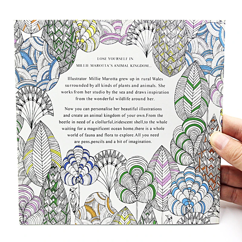 Книжка раскраска для детей и взрослых 1 шт. 24 страницы животный английский стиль