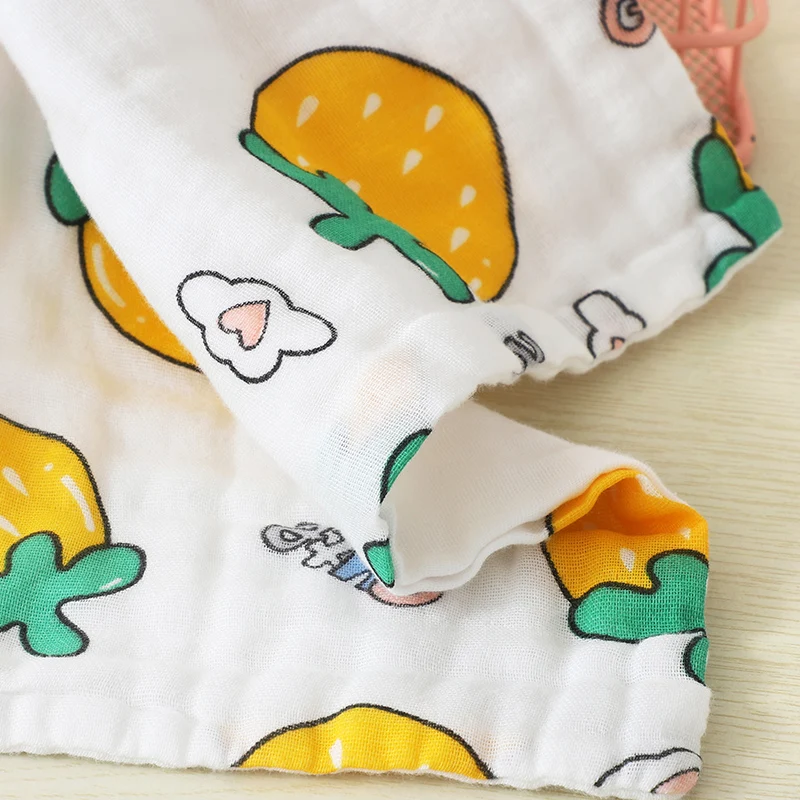 Детское полотенце для лица 25x25 см 6 слоев муслиновое хлопковое мягкое детское