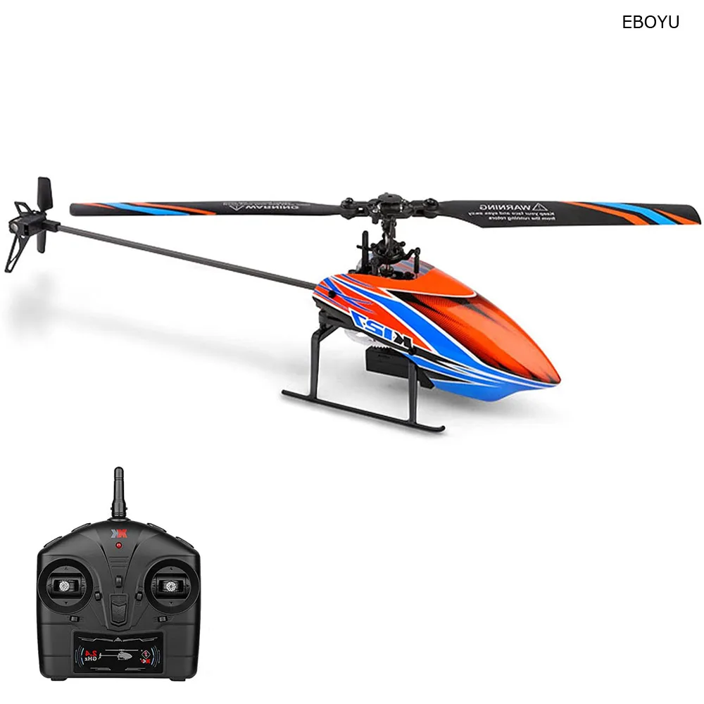 

WLtoys XK K127 RC Helicopter 4CH RC Aircraft w/ 6-Axis Gyro Altitude Hold One Key Take Off/Landing Easy to Fly for Kids Beginner