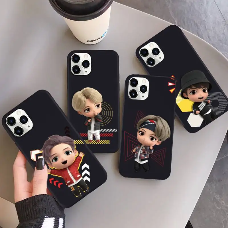 

Korean singing group cartoon agust d suga Phone Case for iPhone 12 11 mini pro XS MAX 8 7 6 6S Plus X 5S SE 2020 XR