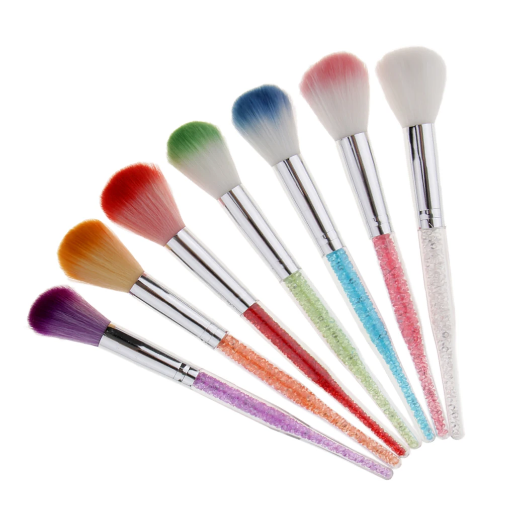 

7 Pcs Practical Colorful Nail Brush For Acrylic And UV Gel, Nail Art Dust
