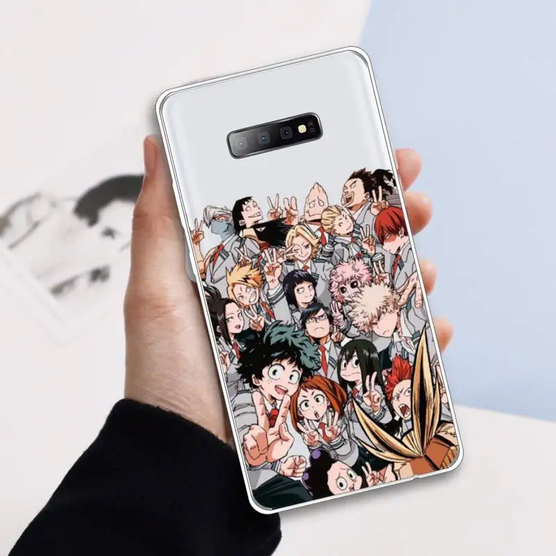 

Anime My Hero Academia buko Phone Case Transparent For Samsung Galaxy A71 A21s S8 S9 S10 plus note 20 ultra