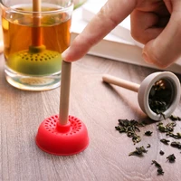 silicone tea strainer infuser filter creativity toilet plunger shaped tea strainer steeper kitchen coffee tea tools random color
