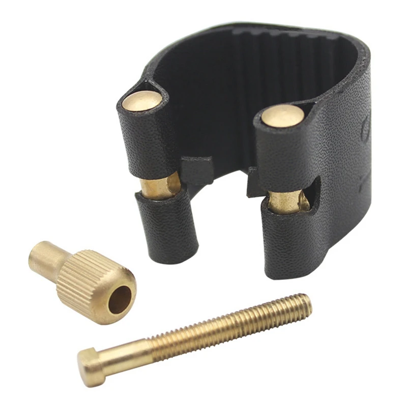 

Clarinet Leather Ligature Fastener with Plastic Cap for Sax Mouthpiece Woodwind Parts Accessories
