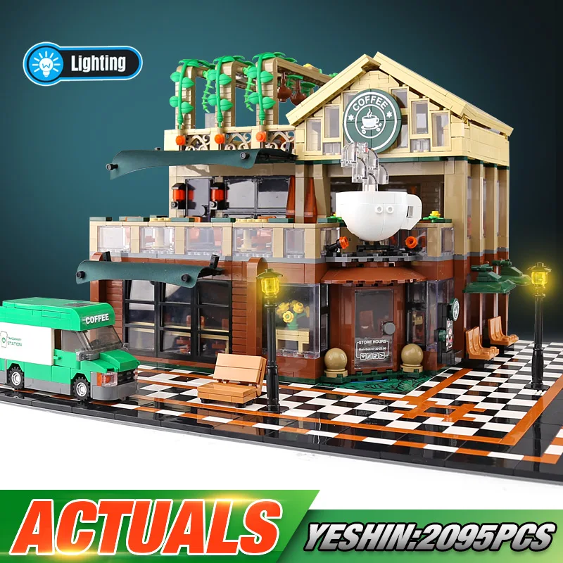 Yeshin MOC 15002 игрушки для строительства улицы светодиодное освещение Совместимость