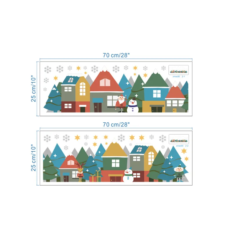 

Merry Christmas House Wall Decals Home Decoration Baseboard Mural Art Diy Home Stickers Xmas Gift