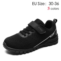 kids sneakers size 30 36 boys girls breathable mesh lightweight knit running shoes outdoor sports athletic walking tennis shoes