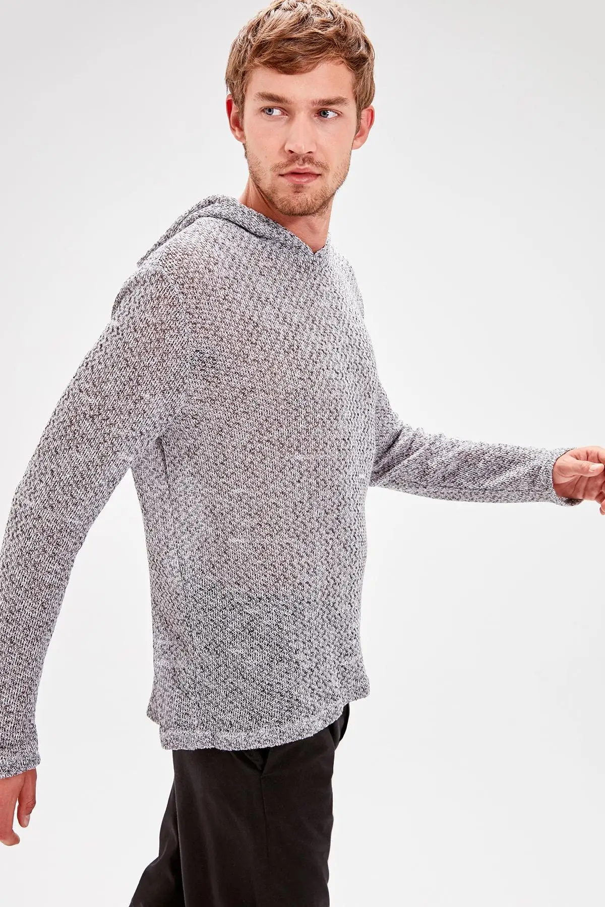 Мужская толстовка с капюшоном и длинным рукавом карманом-кенгуру TMNAW20SW0228 | одежда