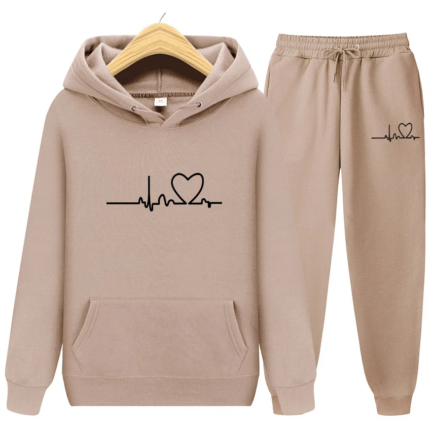 

Осень-зима из двух частей комплект женский спортивный костюм толстовка с капюшоном + спортивные штаны спортивный комплект из 2 предметов, сп...