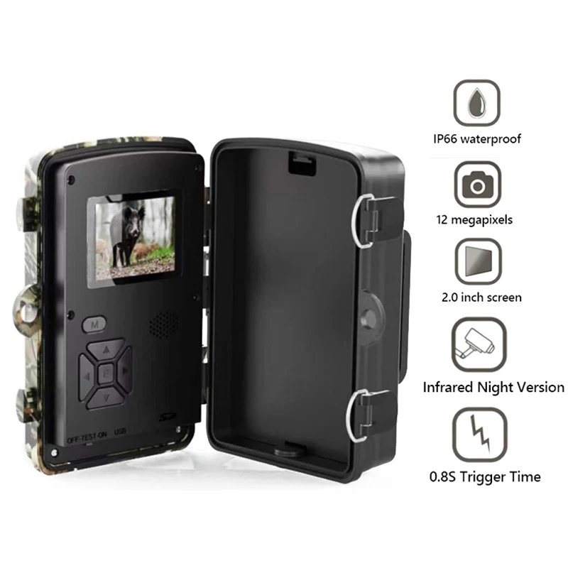 1080P Trail охотничья камера s 12 МП ночного видения для дикой природы охоты 0 8 с