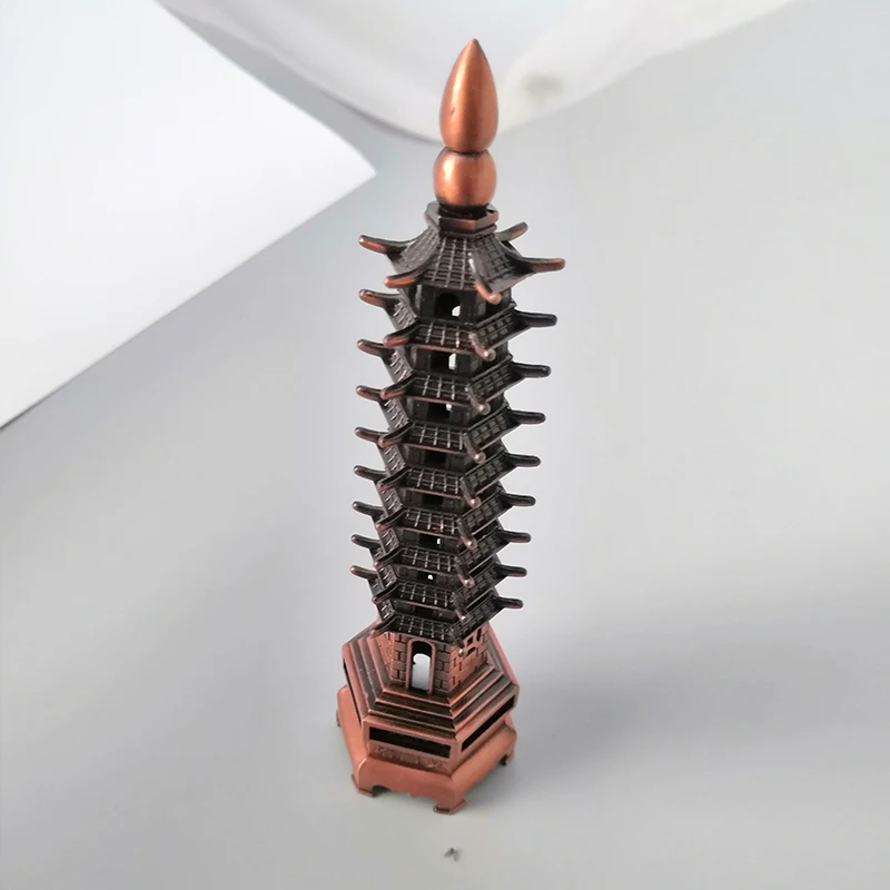 Образовательная башня феншуй из цинкового сплава 18 см девять уровней пагода вен