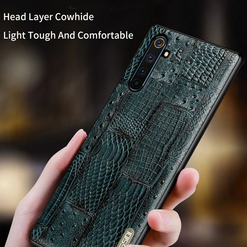 langsidi luxury phone case for realme gt 8 pro 7 pro 6 pro x2 pro shockproof back cover for oppo r17 a9 a5 2020 genuine leather free global shipping