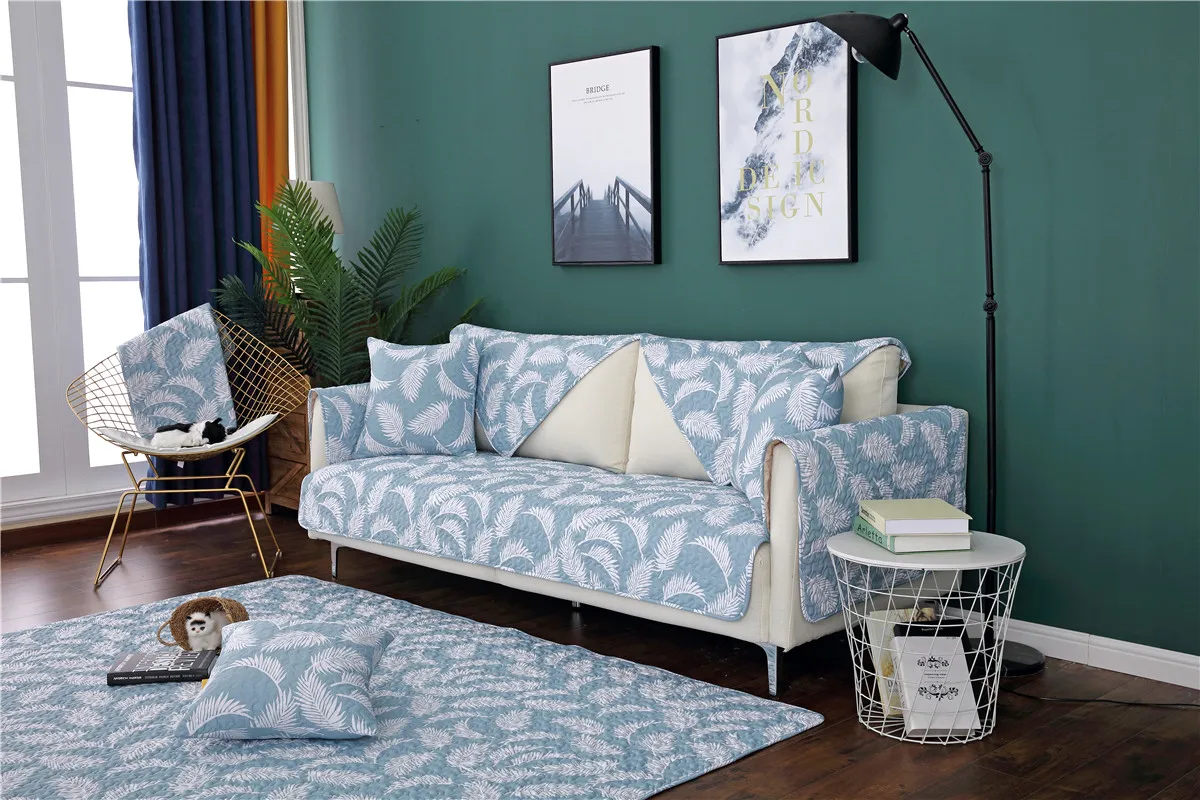 Простая подушка для дивана из чистого хлопка журнальный столик гостиной коврики