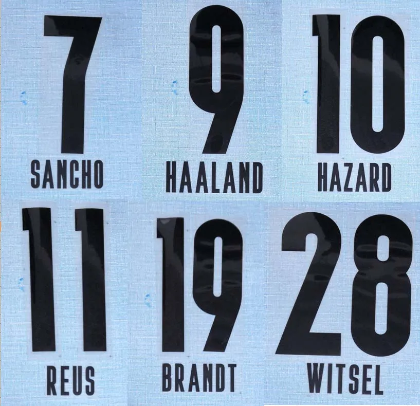 2020-2021 HOME REUS SANCHO HAALAND HAZARD BRANDT WITSEL nameset patch badge | Stamps