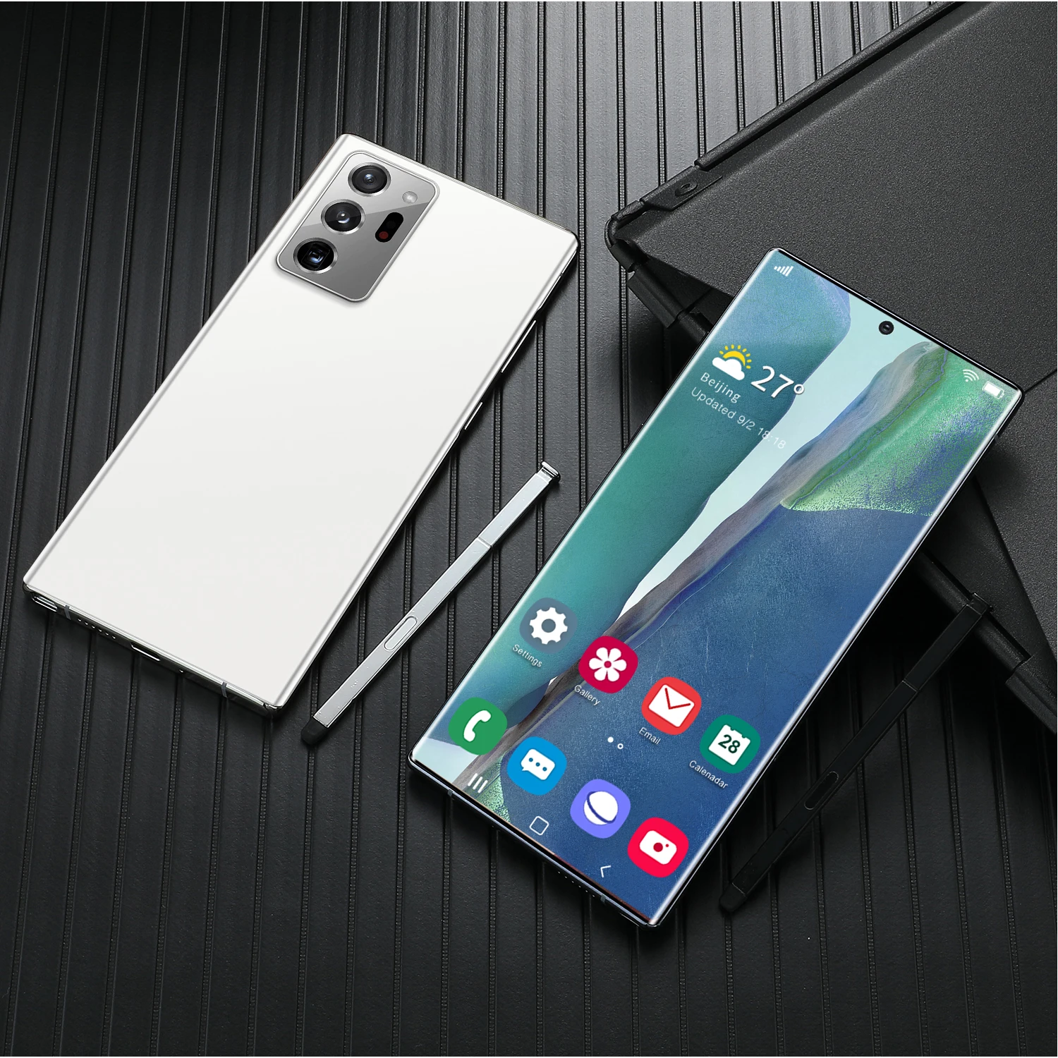 

TEMK Note20u+ Pro Mxs 6.9 Inch 8+256GB 5000mAh Smart Phone Global 5G Network 18+48MP Face Unlock MTK6889 Mobile Phone Black Gold