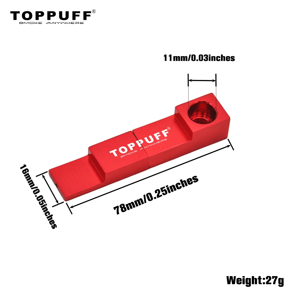 Трубка для курения TOPPUFF Магнитная Складная алюминиевая 77 мм креативная