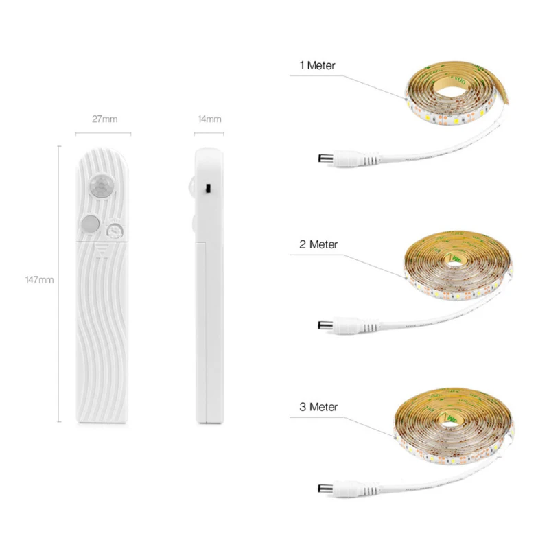 

Wireless PIR LED Motion Sensor Waterproof Home Night Light Belt Strip LED Under Cabinet light Stairs Wardrobe Bed Side Light