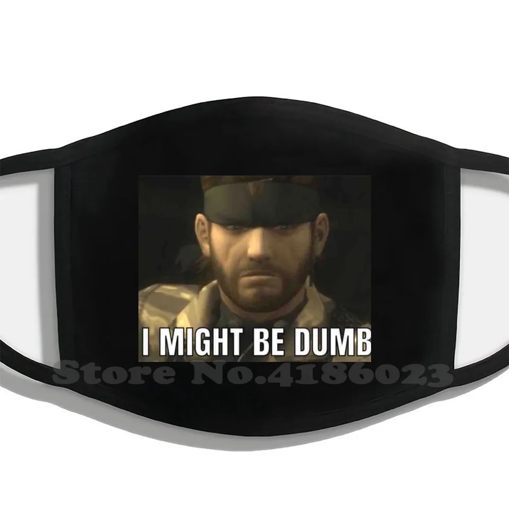

I Might Be Dumb Fashion Trendy Cotton Mouth Masks Cropped Mgs Big Mgs Metal Gear Solid