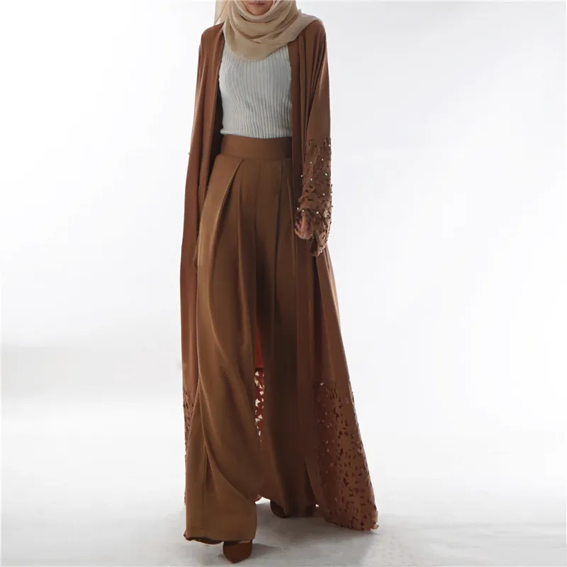 Жемчужное мусульманское платье абайя исламские женщины Малайзия Jilbab Djellaba халат