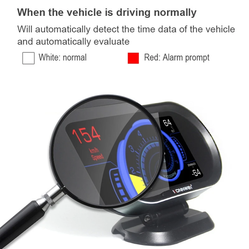 

KW206 Car OBD2 OBD 2 Scanner Fuel Consumption Water Temperature Gauge HUD Digital Display 2-in-1 Auto On-Board Computer