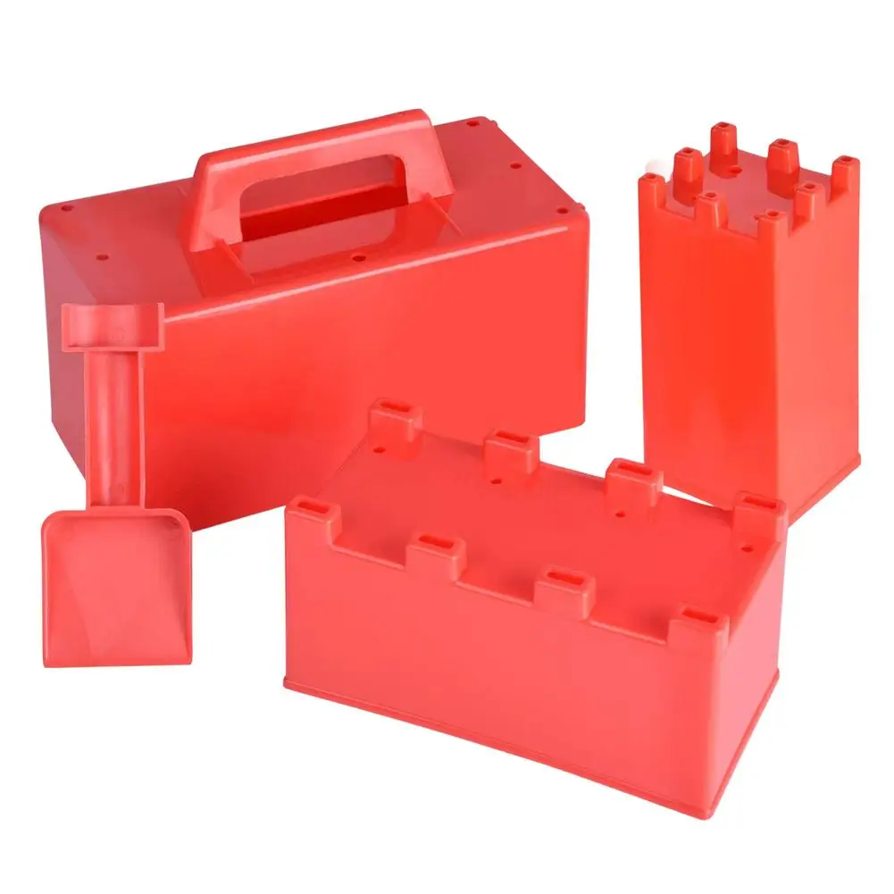 

Snow Brick Maker 4 Pieces Snow Toy Kit Castle Mold Sand Fort Building Block Snow Activity Brick Making Snow Sand Beach Toy