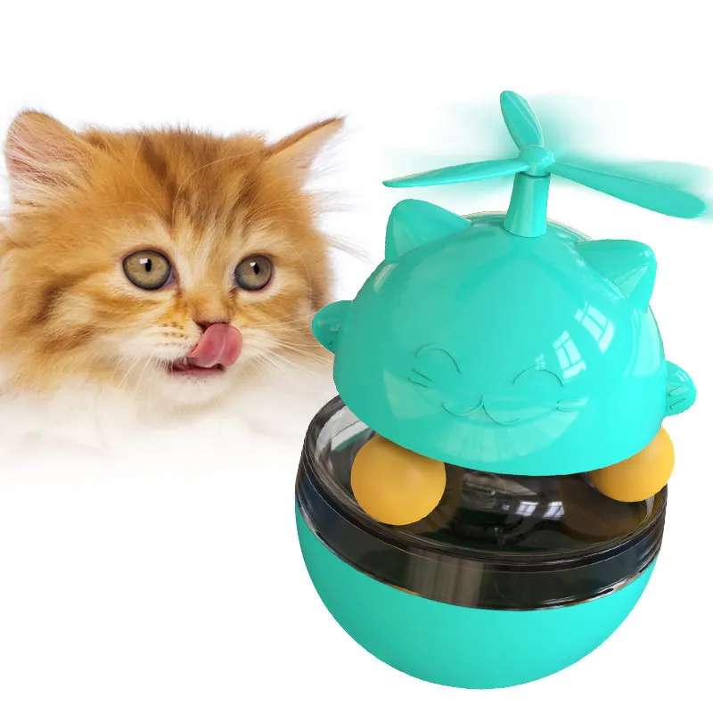 

New funny cat toy tumbler cat bucket cat stick turntable leaking ball self-hey toy cat snack toy pet supplies