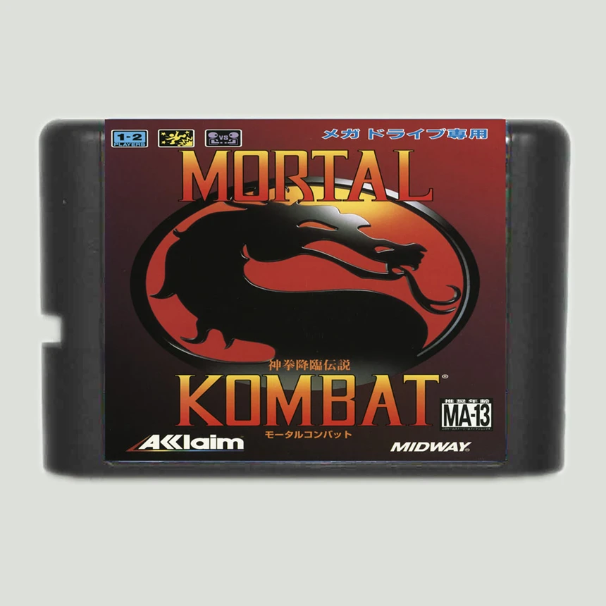 Mortal Kombat 16 бит карточная игра для Sega игры Mega Drive и Genesis|Картриджи| |