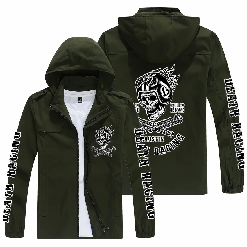 

2020 new brand casual jacket transfer skull death raging men's jacket men's hip-hop youth bomber jacket
