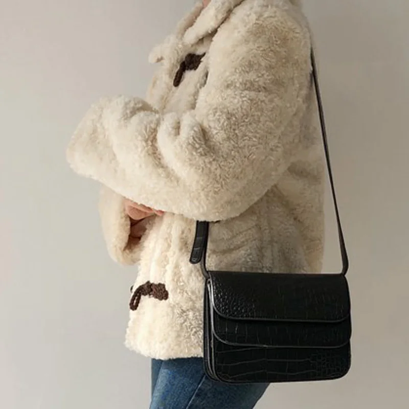 Новая зимняя Толстая женская меховая куртка с отложным воротником пальто