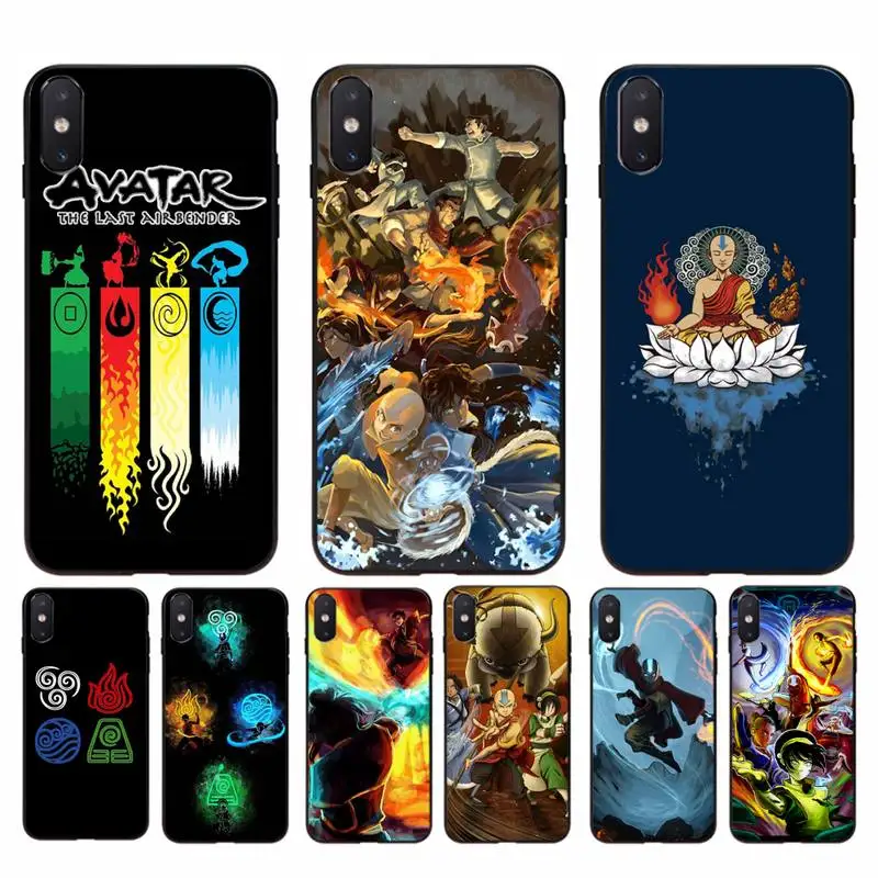 

Yinuoda Avatar The Last Airbender Black Cell Phone Case for iphone 11 Pro Max X XS MAX 6 6s 7 8 plus 5 5S 5SE XR SE2020