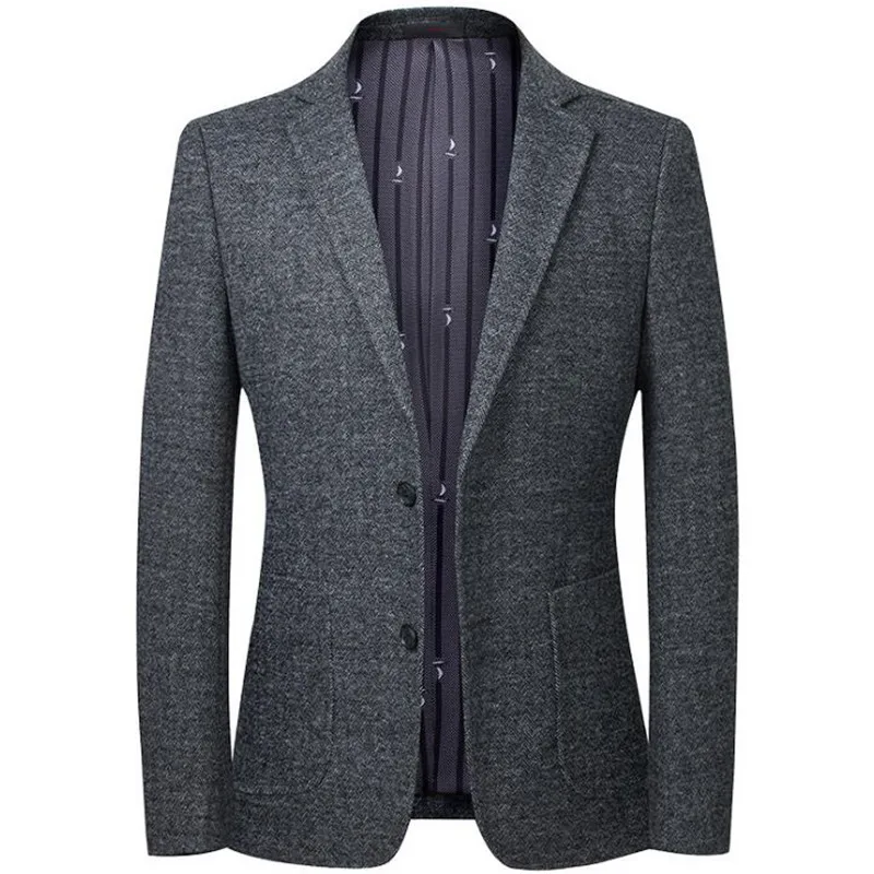 

Шерстяной костюм мужской осенне-зимний костюм мужской Молодежный Повседневный Блейзер деловой Повседневный пальто
