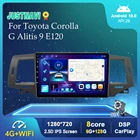 6G 128G новейший Android 10,0 автомобильный радиоприемник видеоплеер для Toyota Corolla G Alitis 9 E120 2003 - 2007 GPS авто BT GPS стерео Carplay