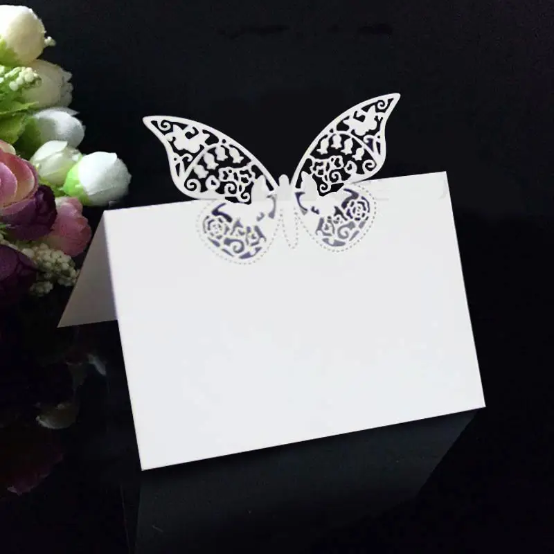 25 шт./лот декоративные карты для свадебного стола свадебное украшение карточки с