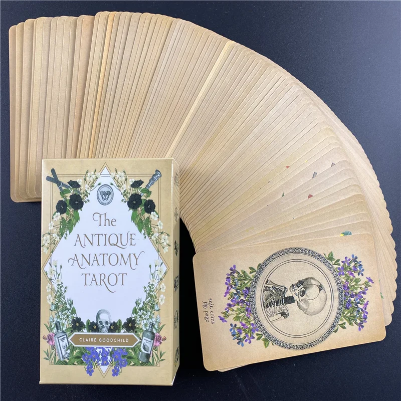 

The Antique Anatomy Tarot Cards Deck Full English Oracle Card for Divination Fate Family Party Board Game for Adult Party