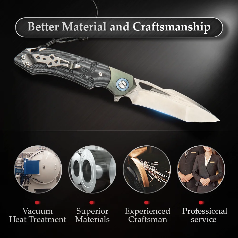 Складной карманный нож TRIVISA металлическая ручка из дерева тактические Дамасские