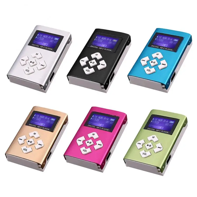 

Портативный музыкальный mp3-плеер, USB Цифровые Мини MP3-плееры с ЖК-экраном, металлическая Поддержка карт Micro SD/TF 32 ГБ
